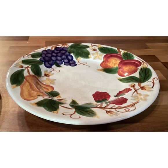 Hannah TableTops Unlimited Hand Painted Collection 11” Dinner Plates Set of 2 - Picture 9 of 10